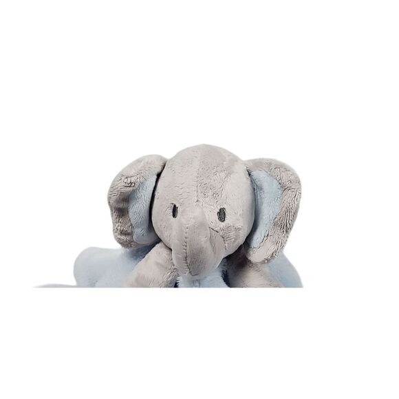 Blankets and Beyond Elephant Lovey Blue Gray Security Blanket Baby Infant Nunu - Picture 4 of 12
